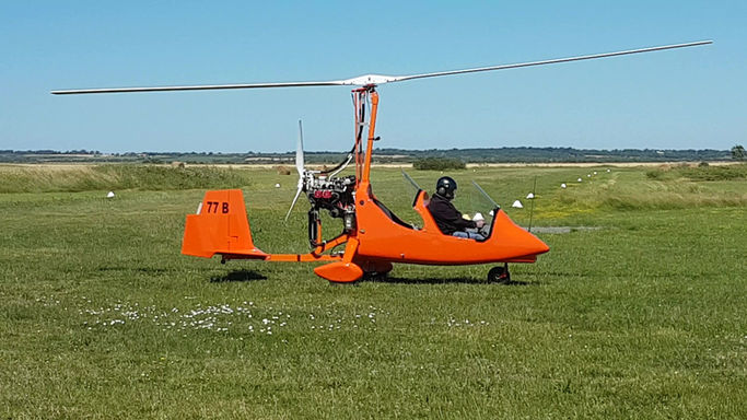 Posé solo travers piste